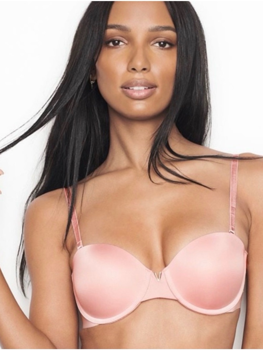 89) Plunge Strapless Convertible Bra in Blush Pink